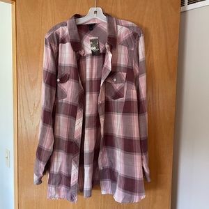 Torrid Purple and pink flannel.